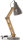 GRUNDIG Design-Tischlampe silber | Echtholzarm individuell einstellbar, gewebtes Kabel, 25W