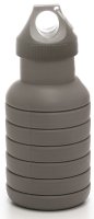 Silikon-Trinkflasche (700ml), grau | Faltbar, BPA frei -...
