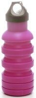 Silikon-Trinkflasche (550ml), pink | Faltbar, BPA frei - FDA genehmigt, Kunststoffverschluss