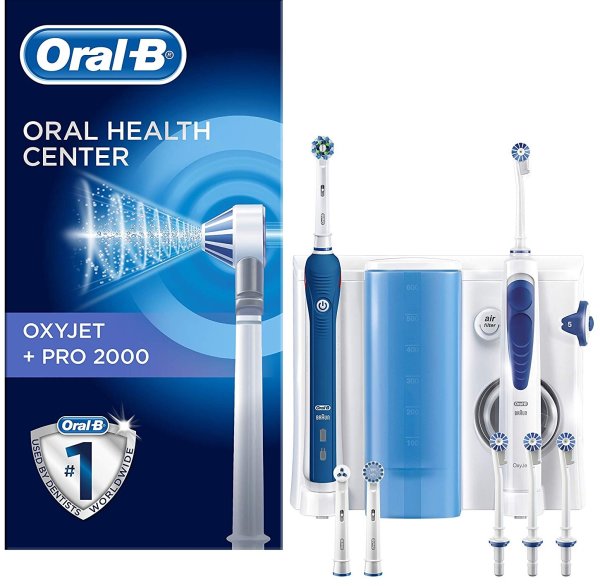 Oral-B&reg; Mundpflege-Center PRO 2000 | Zahnb&uuml;rste mit OxyJet Munddusche &amp; 4 OxyJet Aufsteckd&uuml;sen