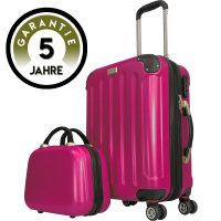 CODE|ONE&reg; Trolley + Beautycase | Gl&auml;nzend, 3-fach Zahlenschloss, Hartschale